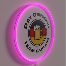 Load image into Gallery viewer, Day Drinking Enthusiast Neon Sign Celebrating the Best Team Captains