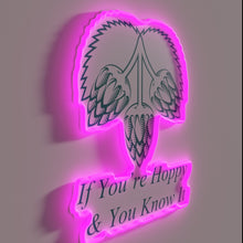 Load image into Gallery viewer, Colorful neon sign celebrating happiness with beer-themed whimsy vibe