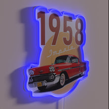Load image into Gallery viewer, Vibrant 1958 Chevy Impala Classic Car Neon Sign Lighting Artwork