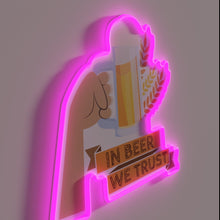 Load image into Gallery viewer, Vibrant RGB Neon Sign Featuring Hops and Malt Icons