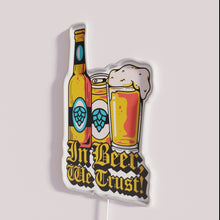 Load image into Gallery viewer, Vibrant IN BEER WE TRUST RGB Colorful Neon Wall Sign