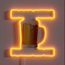 Load image into Gallery viewer, Fun Bar Decor with RGB Lit Beer Themed Sign