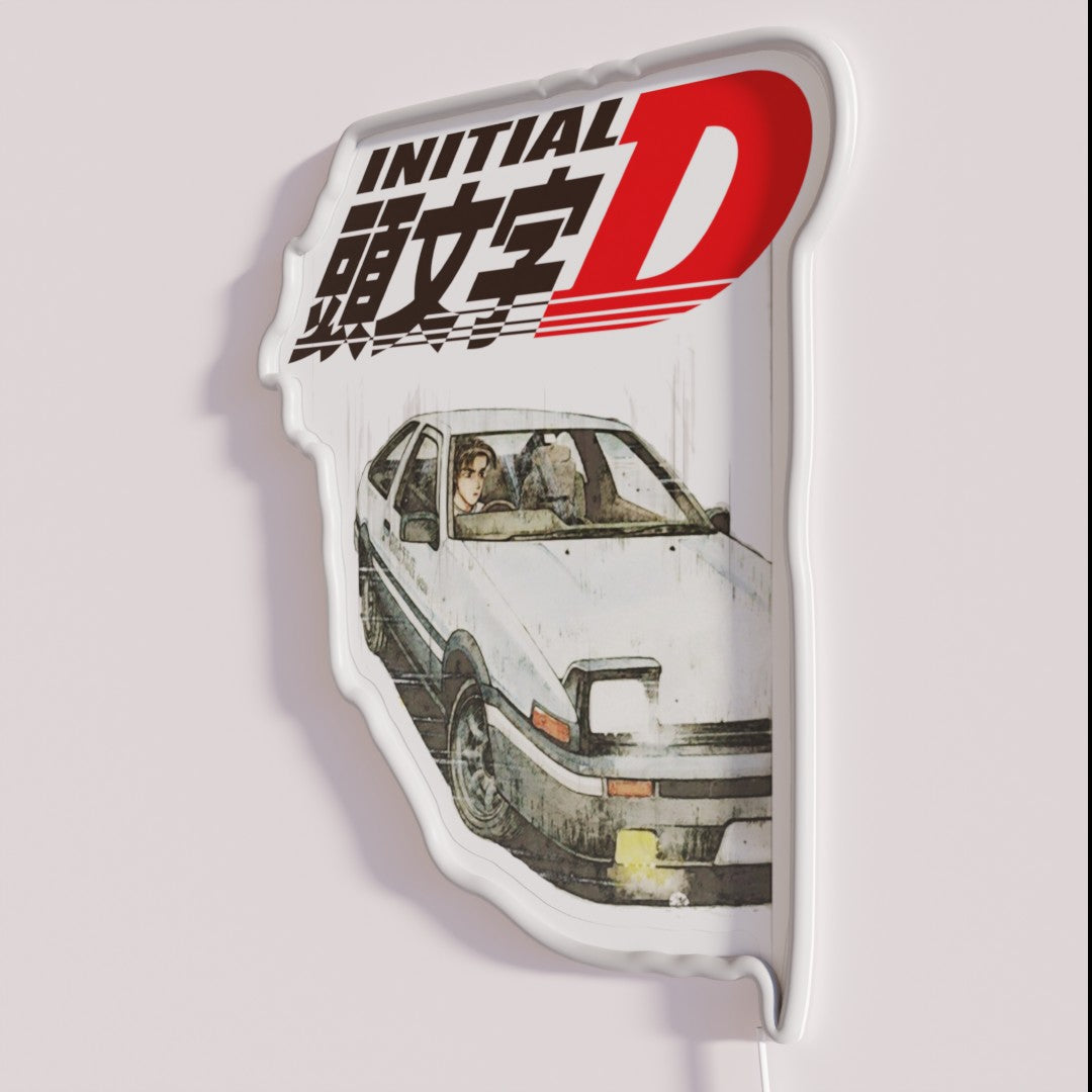 Initial D Takumi Fujiwara Drift Sketch Rgb Led Sign – Neon Factory