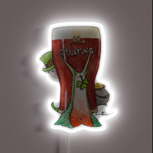 Load image into Gallery viewer, Vibrant Celtic charm: Glow-in-the-dark Irish snail LED neon sign artwork.