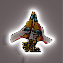 Load image into Gallery viewer, Indoor LED bar sign with customizable time display in RGB