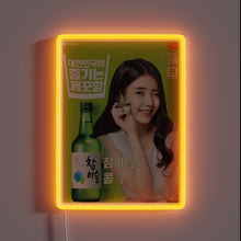 Load image into Gallery viewer, Neon IU Soju Sign with Bright RGB Color Changing Effect