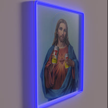 Load image into Gallery viewer, RGB Neon Sign Featuring Jesus Holding Cans of Tennents Lager