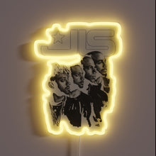 Load image into Gallery viewer, Vibrant LED neon sign featuring iconic band members in color.