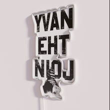 Load image into Gallery viewer, Vibrant navy branch themed RGB LED illuminated decorative wall sign