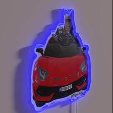 Load image into Gallery viewer, Neon JoJo's No Drama Lamborghini Car Photo Wall Art Sign