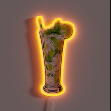 Load image into Gallery viewer, Vibrant neon bar decoration with juicy mojito flavor design
