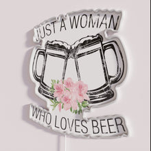 Load image into Gallery viewer, RGB Neon Beer Sign for Women Who Love Hops