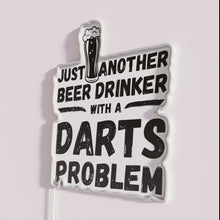 Load image into Gallery viewer, Neon Dartboard Pub Sign for Beer Lovers and Party Enthusiasts