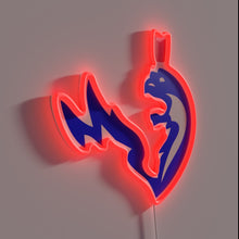 Load image into Gallery viewer, Elegant digital art display with vibrant colorful Kaliskaya logo illumination.