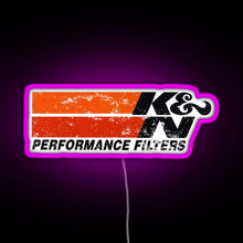Load image into Gallery viewer, KandN muffler RGB neon sign  pink