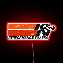 Load image into Gallery viewer, KandN muffler RGB neon sign red