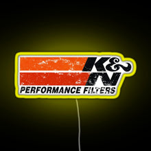 Load image into Gallery viewer, KandN muffler RGB neon sign yellow