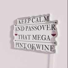 Load image into Gallery viewer, Neon Passover Wine Sign, Vibrant RGB LED Bar Decorative Lighting