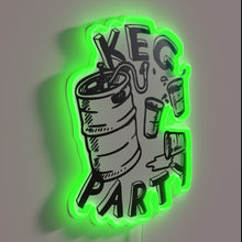 Load image into Gallery viewer, Add vibrant glow to any party with this keg sign.