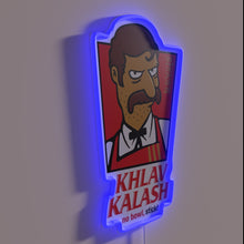 Load image into Gallery viewer, Elegant LED neon sign featuring Khlav Kalash in vibrant colors