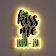 Load image into Gallery viewer, Whimsical Celtic-inspired LED sign with customizable color options and glow.