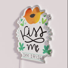 Load image into Gallery viewer, Irish themed St. Patricks Day Neon Wall Decor Sign
