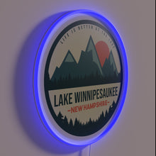 Load image into Gallery viewer, Vintage Lake Winnipesaukee New Hampshire Nautical Neon Sign Decor Artwork