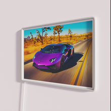Load image into Gallery viewer, Vibrant Lambo Desert inspired RGB neon LED wall art decor