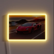 Load image into Gallery viewer, Electric Lamborghini SVJ RGB neon sign for passionate car enthusiasts.