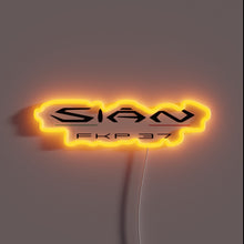 Load image into Gallery viewer, Authentic Lamborghini Sián FKP 37 logo in vibrant RGB neon light