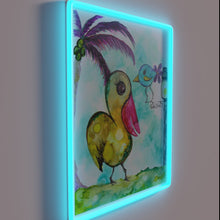 Load image into Gallery viewer, Las Olas Wall Sign with Color-Changing RGB Neon Accents