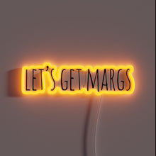 Load image into Gallery viewer, Neon bar sign: Let's Get Margs, Bold Red and Blue Letters