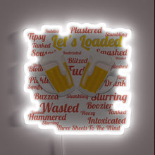 Load image into Gallery viewer, Neon party decor sign with colorful LED beer theme design