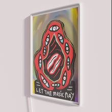 Load image into Gallery viewer, Vibrant LED neon wall decor with colorful musical rhythm accents.