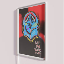 Load image into Gallery viewer, Vibrant RGB Neon Sign with Music Notes Design and Words Let.