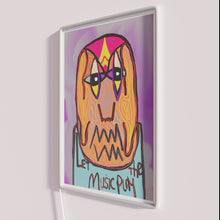 Load image into Gallery viewer, Electric LED sign letting music play in vibrant colorful neon