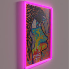 Load image into Gallery viewer, Vibrant RGB neon sign promotes letting go with music freely.