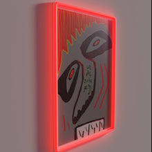 Load image into Gallery viewer, Add vibrant ambiance with colorful let the music play sign.