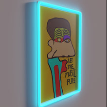 Load image into Gallery viewer, Vibrant RGB neon wall art with musical notes design