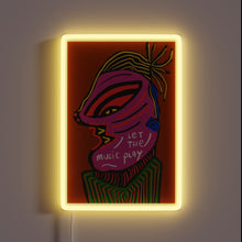 Load image into Gallery viewer, Let the music play in vibrant colorful neon style
