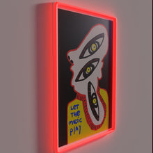 Load image into Gallery viewer, Let the Music Play Vibrant LED Neon Wall Decor Sign