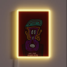 Load image into Gallery viewer, Electric RGB neon sign with moving musical note design concept