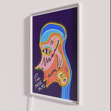 Load image into Gallery viewer, Vibrant Let The Music Play Sign in Color Changing RGB Neon