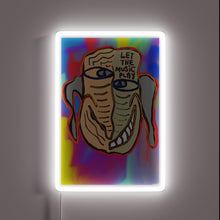 Load image into Gallery viewer, Add vibrant ambiance with this colorful 'Let the Music Play' sign