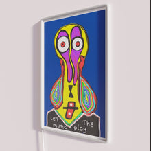 Load image into Gallery viewer, Add vibrant ambiance with our colorful let the music play neon.