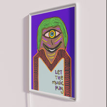 Load image into Gallery viewer, Vibrant colorful let the music play neon LED wall art