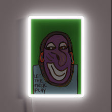 Load image into Gallery viewer, Vibrant neon light with musical notes in colorful glowing design