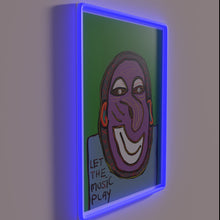 Load image into Gallery viewer, Let the Music Play in Vibrant Colorful Neon Light Style