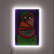 Load image into Gallery viewer, Vibrant RGB Neon Sign Encouraging Music to Never End Quietly