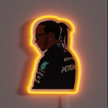 Load image into Gallery viewer, Lewis Hamilton neon sign — racing icon glow.